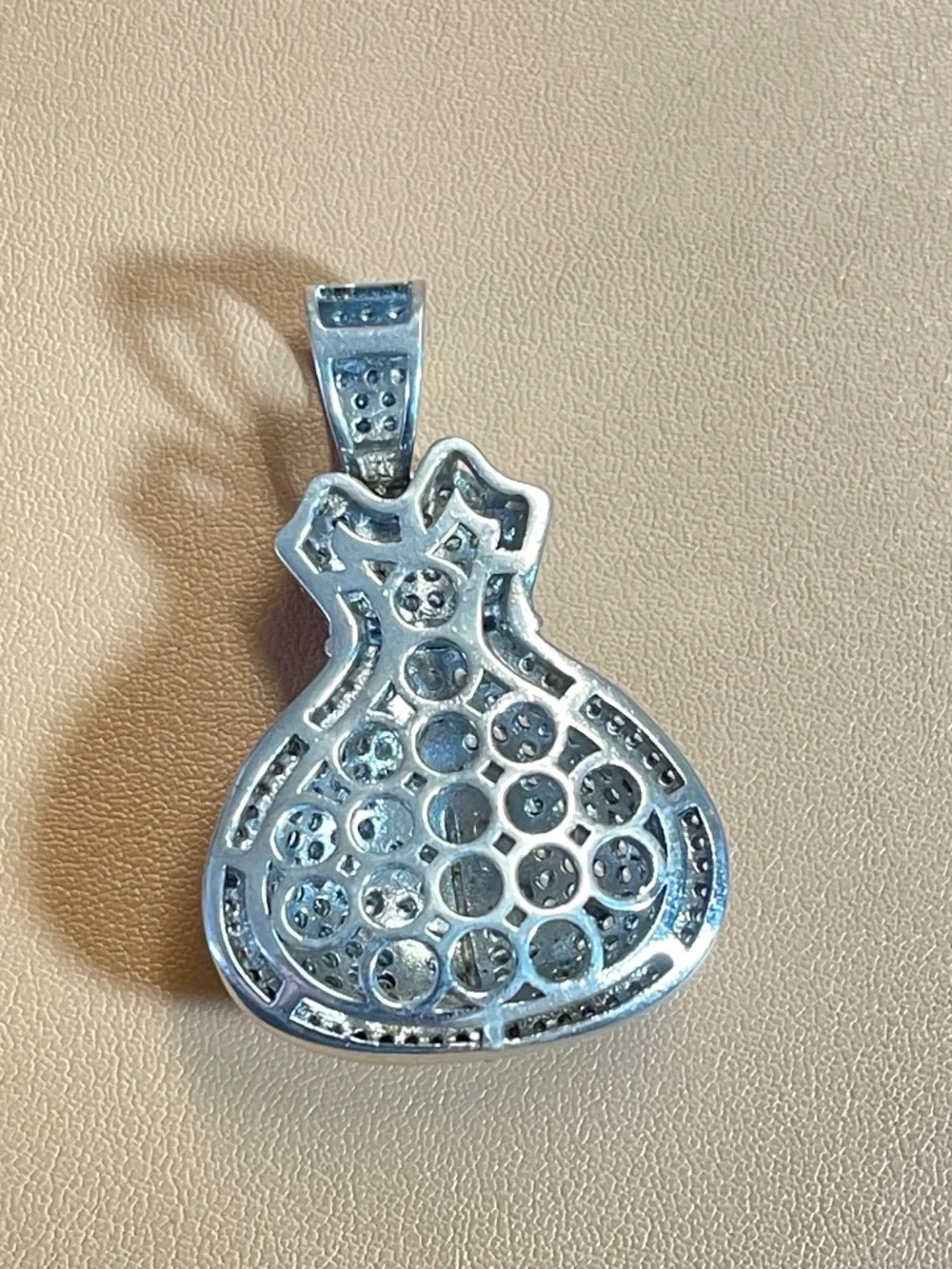 Money Bag Monopoly DahWear925 Sterling Silver CZ Hip Hop Pendant